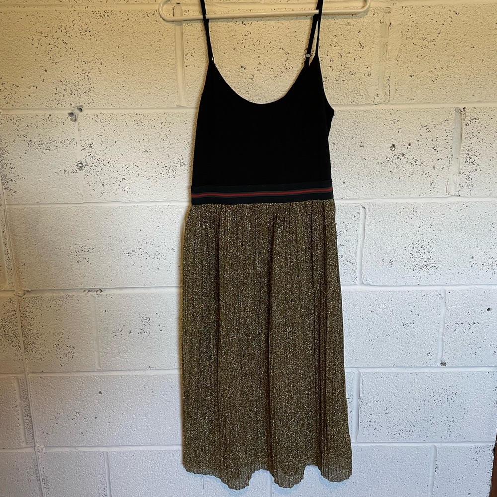 Black and gold dress